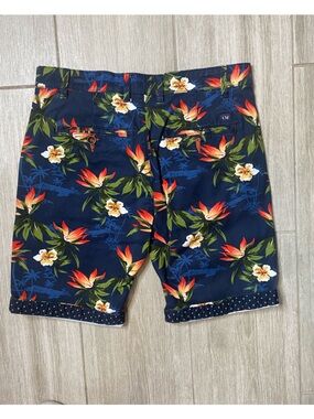 Cactus Man Ricky Singh Floral Chino Shorts size 29 Tropical Print